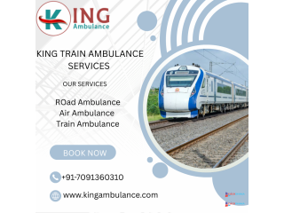Book King Train Ambulance service in Siliguri for your critical patient now at a very affordable rate