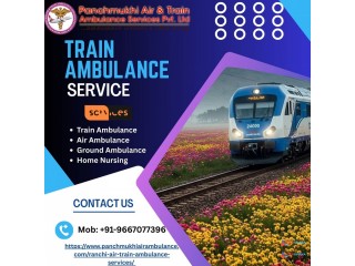 Book Panchmukhi Train Ambulance Service in Ranchi to transfer your patient across India.