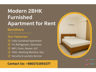 Rent a two-bedroom apartment in Baridhara