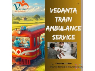 During transfers, Vedanta Train Ambulance Services in Raipur can save lives