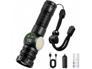GearUP K60 Rechargeable Flashlight 10W COB + LED Torchlight