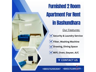 Fully Furnished 2-Bedroom Apartment for Rent in Bashundhara R/A