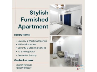 Elegant Fully Furnished 2-Room Apartment in Bashundhara R/A