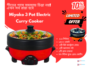 5.5 Liter Miyako 3 Pot Electric Curry Cooker