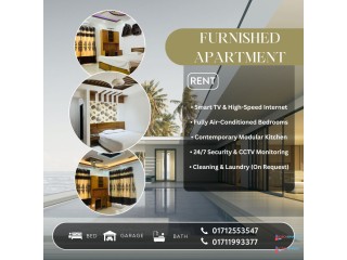 Comfortable Furnished 2-Room Apartment for Rent in Bashundhara