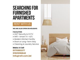 Premium Furnished 3-Bedroom Flat Rent in Bashundhara R/A