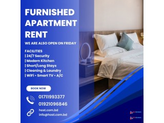 Family Friendly Furnished 3-Bed Apartment in Bashundhara R/A Zone!
