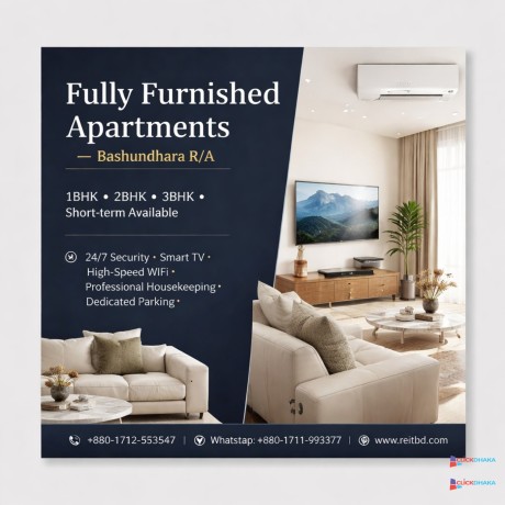 2bhk-furnished-serviced-apartment-for-rent-in-bashundhara-ra-big-0