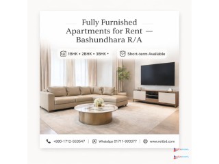 Furnished 3BHK Apartment for Rent in Bashundhara R/A Dhaka!
