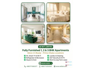 Luxio Furnished 1/2/3/4 Beddroom Apt Rent in Bashundhara R/A