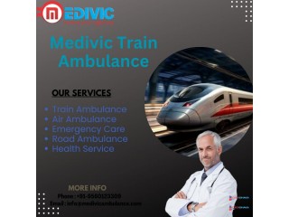 Medivic Train Ambulance Service in Delhi is a safe and affordable medical transportation