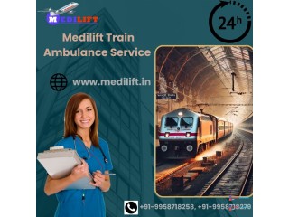 There is no risk if you are transported by Medilift Train Ambulance in Delhi