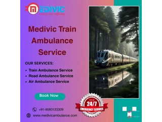 Medivic Aviation Train Ambulance Service in Patna provides high-quality service to patients