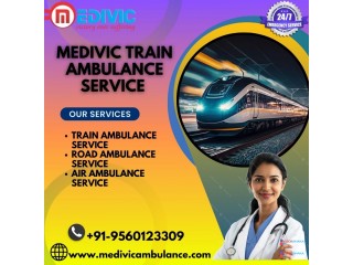 Medivic Aviation Train Ambulance Service in Guwahati provides immediate emergency assistance