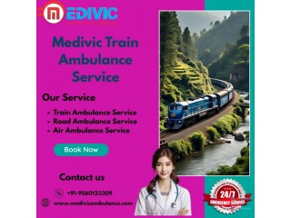 Medivic Aviation Train Ambulance in Patna are accompanied by Full Medical Arrangements