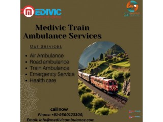Medivic Train Ambulance Services in Patna provides continuous care during the journey